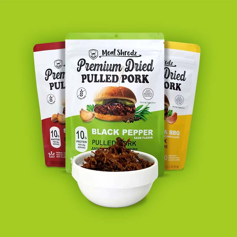 Variation of Shredz and sample meat